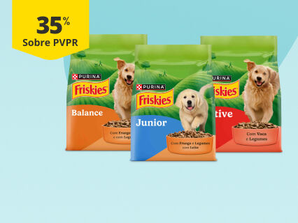 At&eacute; 35% PVPR em ra&ccedil;&atilde;o Friskies 14Kgs